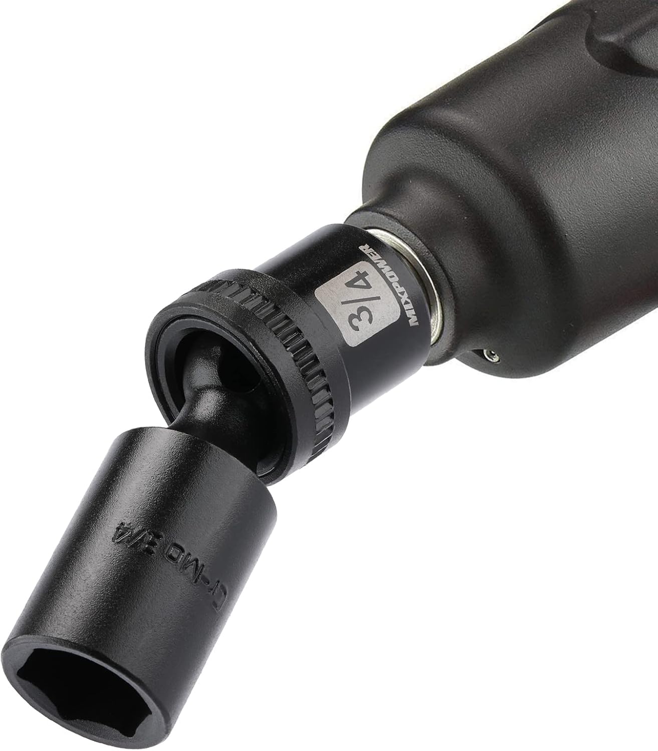 MIXPOWER 10-piece 3/8" Drive Shallow Universal Impact Socket Set, Metric,10-19mm, Swivel Socket with Flexible Wobble, CR-MO