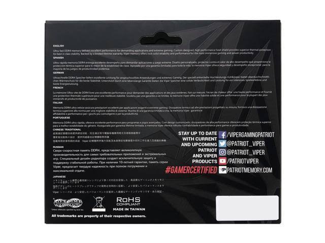 Viper Steel 64gb 2 x 32GB DDR4 SDRAM Memory Kit PVS464G300C6K