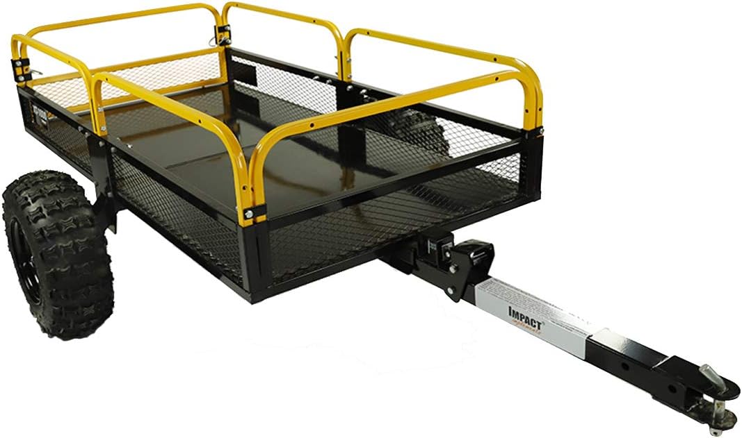 MotoAlliance Impact ATV/UTV Heavy Duty Utility Cart Cargo Trailer 1000lb Capacity; 12 cu. ft.