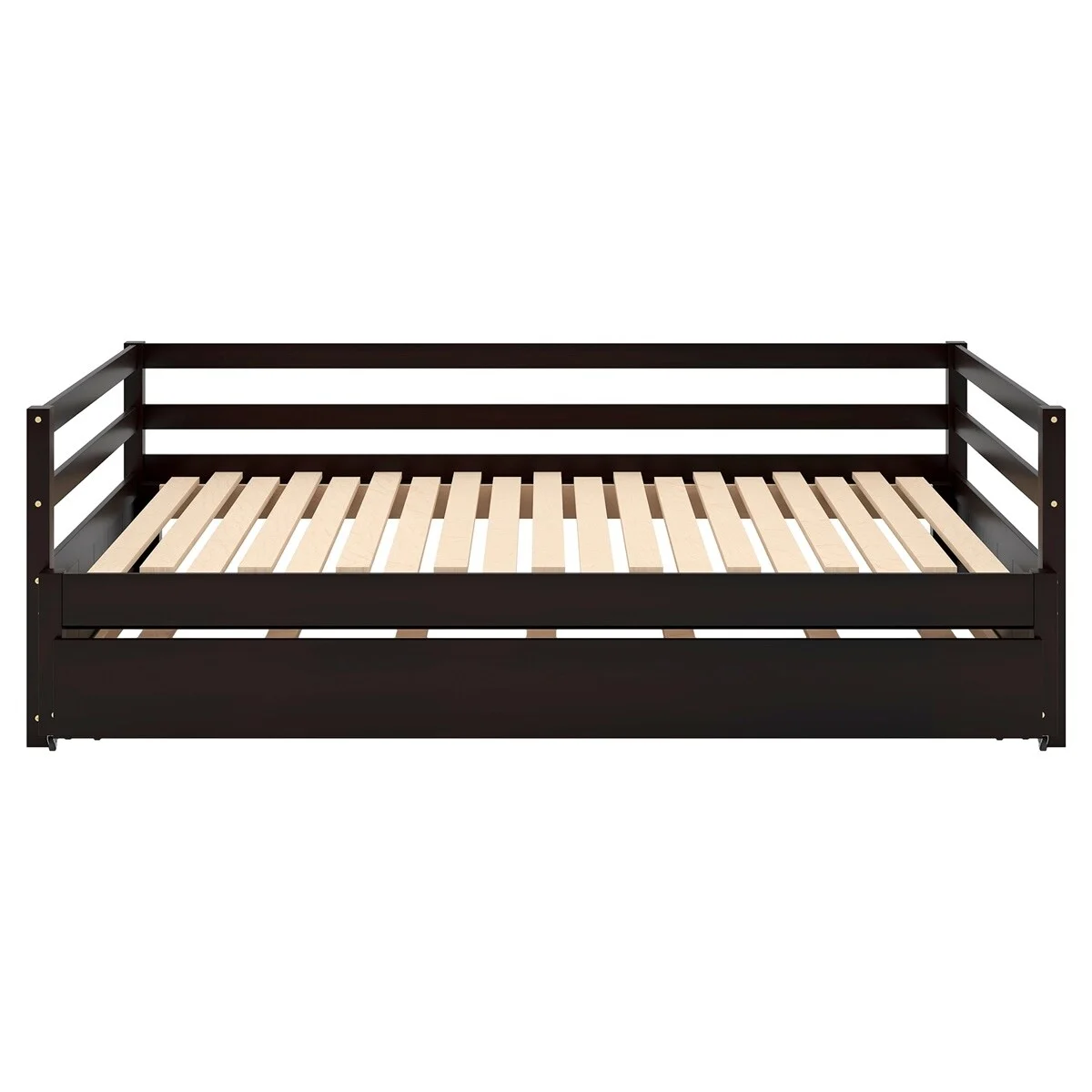 MERAX  Twin or Double Twin Daybed with Trundle Espresso