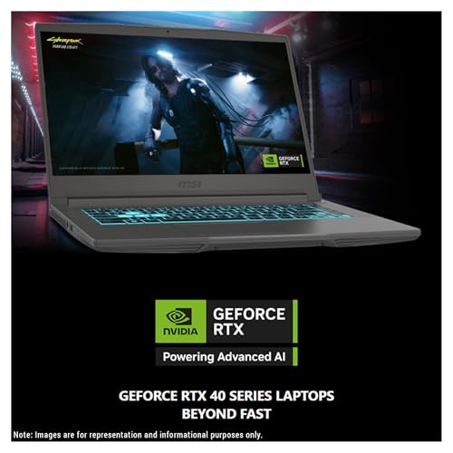 MSI Thin A15 Gaming AI Laptop, AMD Ryzen 9 8945HS, 64 GB DDR5 RAM, 2 TB PCIe SSD, 15.6" FHD (1920x1080) 144 Hz IPS Display, Nvidia G-Force RTX 4060, Backlit Keyboard, W11 Pro, Black