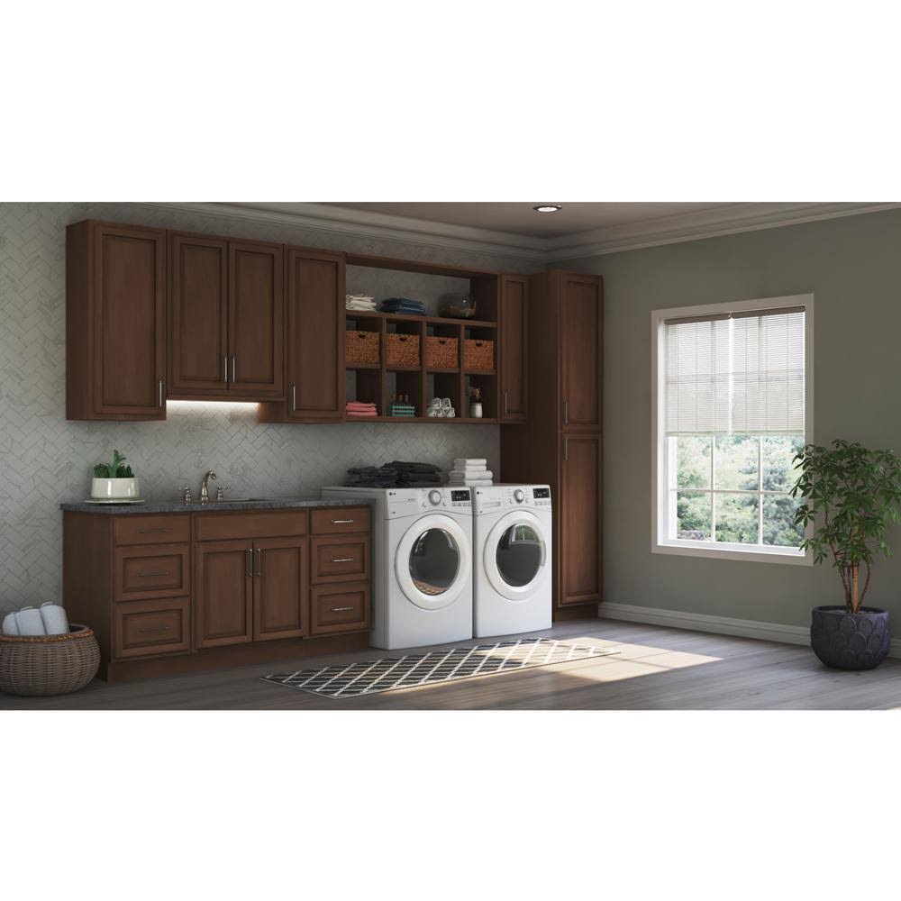 Hampton Assembled 36x30x12 in. Wall Kitchen Cabinet in Cognac