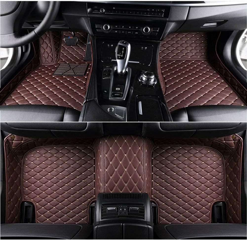 NYMCAR Custom car Floor Mats for BMW 1,2,3,4,5,6,7,8 Series X1,X2,X3,X4,X5,X6,X7,Z4 2000-2022 Car Full Coverage All Weather Pads Protection Non-Slip Leather Floor Liners (Black Blue)