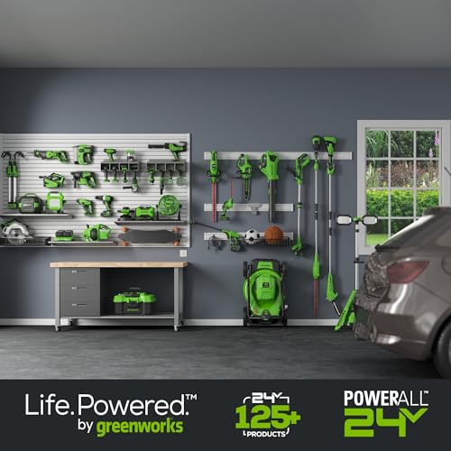 Greenworks 48V (2 x 24V) 17" Brushless Cordless (Push) Lawn Mower, (2) 4.0Ah Batteries and Dual Port Rapid Charger Included