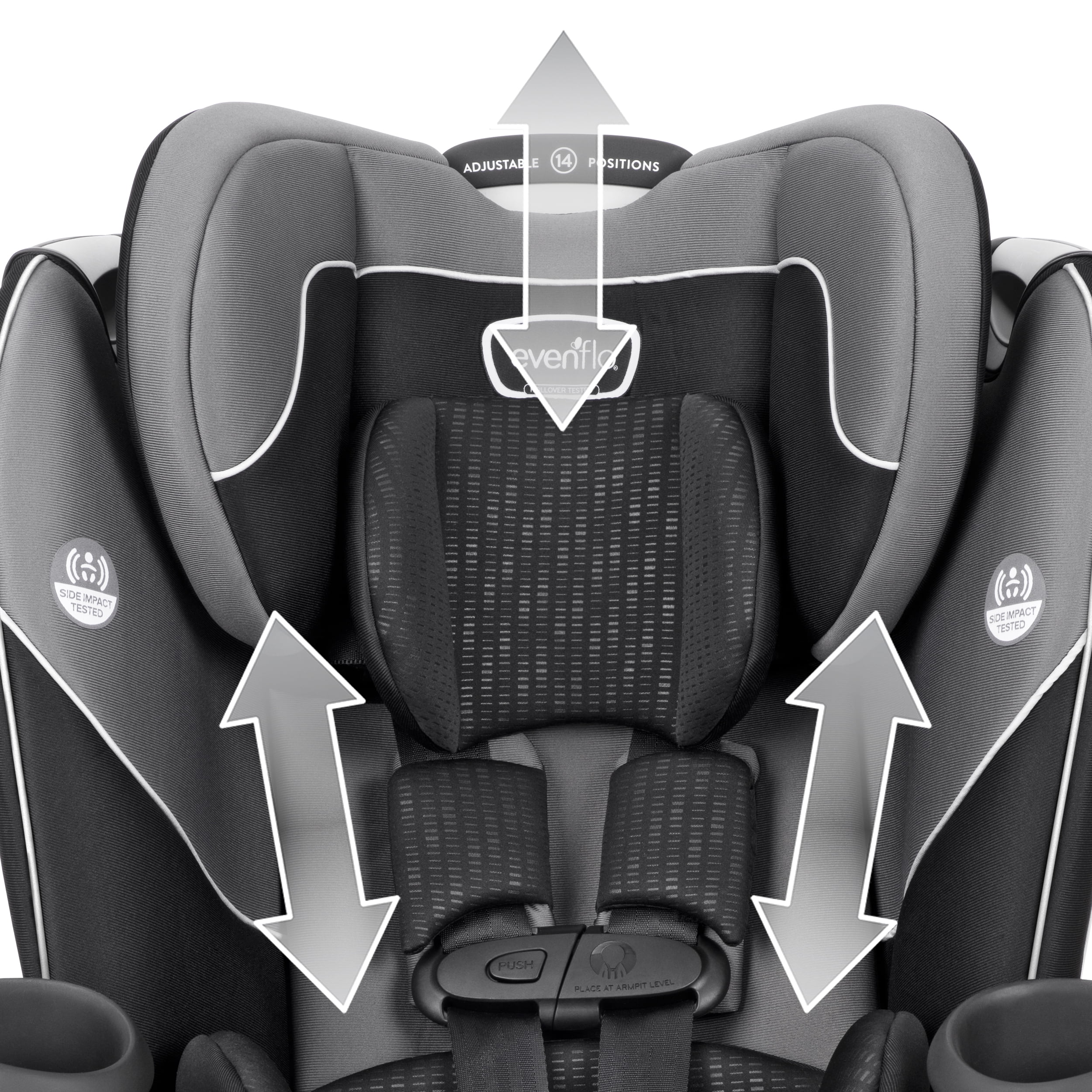 Evenflo Revolve360 Rotational All-In-One Convertible Car Seat (Amherst Gray)