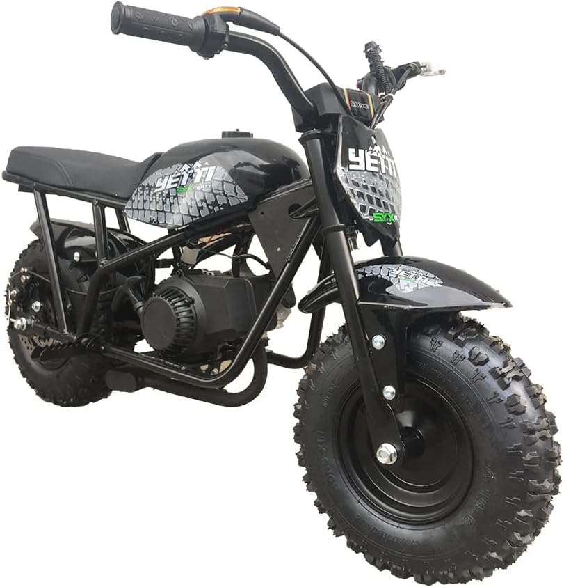 SYX MOTO 50cc Mini Dirt Bike Yetti Kids Gas Power Motorcyle Pit Bike, RED