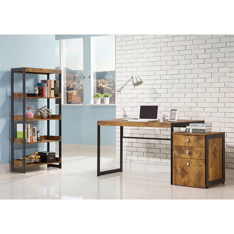 Bowery Hill 3-Drawer Traditional Wood Lateral File Cabinet in Nutmeg Brown