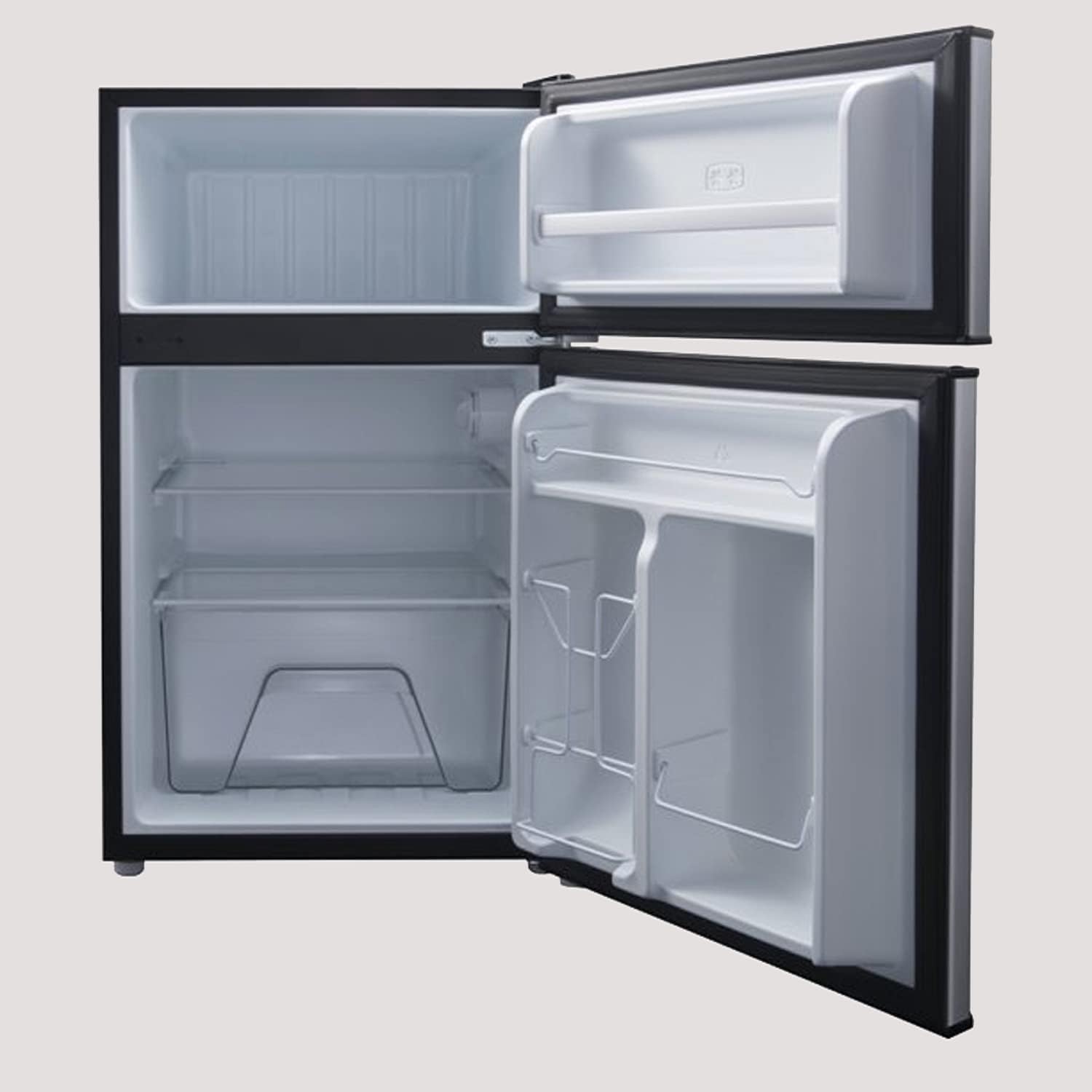 Energy-Saving Efficiency 3.1 Cu ft Mini Fridge with Freezer, Stainless