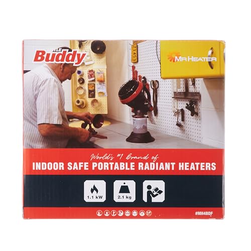 Mr. Heater Portable Buddy with Adaptor for Gas Heating Cartridge System with 7/16 Thread
