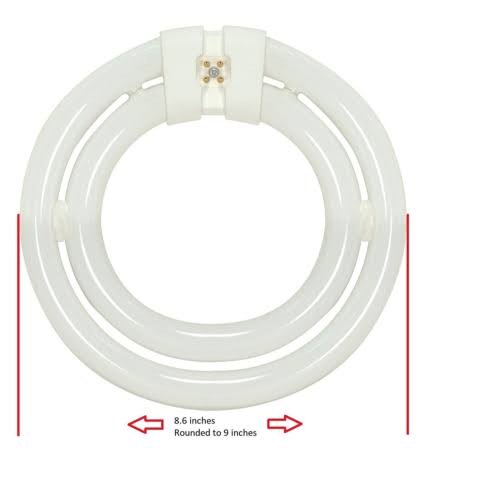 Satco S6596 3000K 55-Watt 4 Pin T9 2C Circline Lamp, Soft White