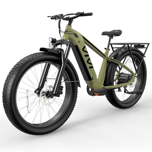 Vivi ACE01 Electric Bike for Adults, 26" x 4.0 Fat Tire Ebike, 1475W Peak Motor Torque Sensor Electric Mountain Bike, 25MPH Electric Bicycle with 48V 15AH Battery, Hydraulic Brake, UL 2849 Certified