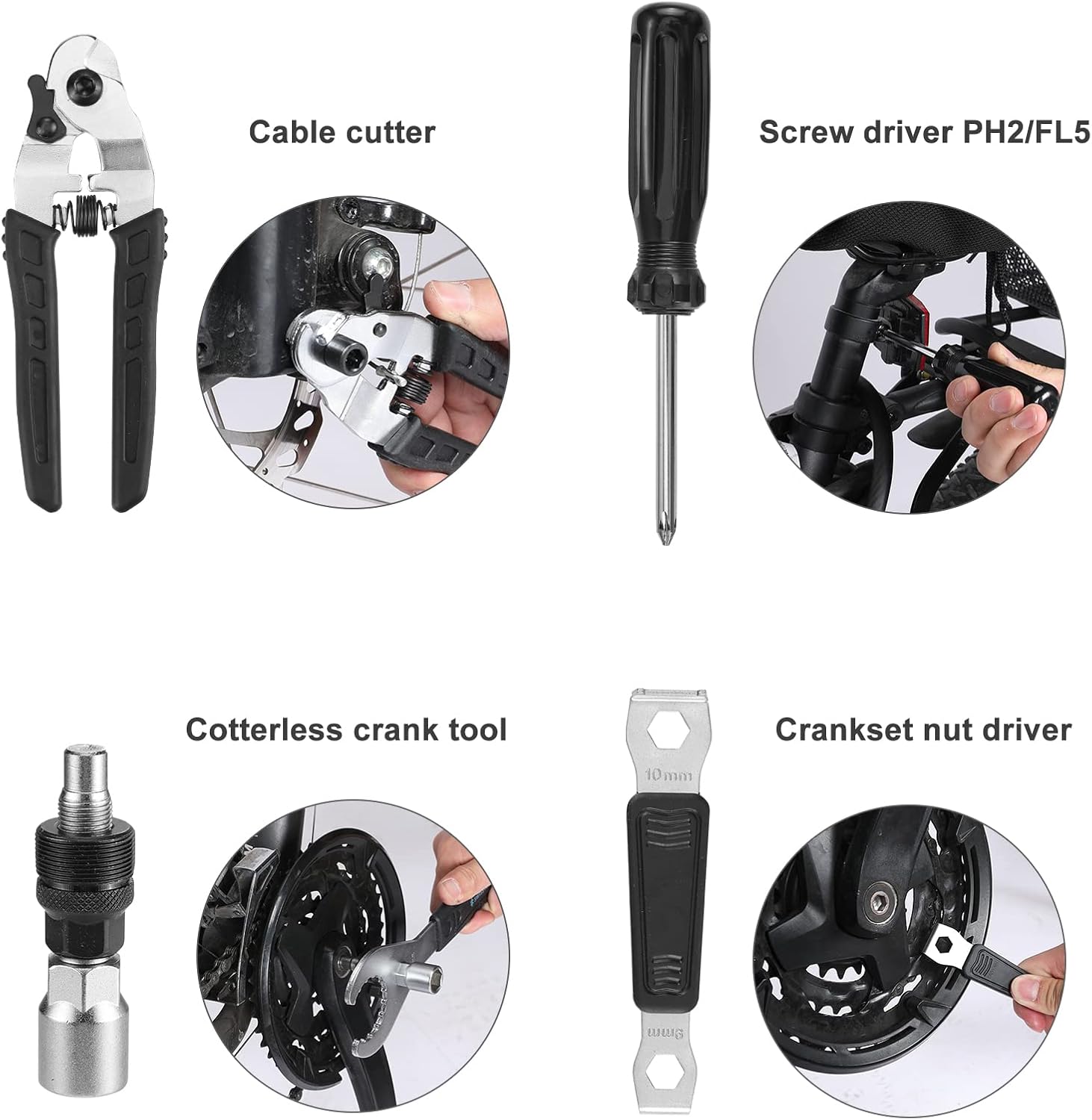 Swiss+Tech 30 Piece Bike Repair Tool Kit, Bicycle Maintenance Tool Set with Storage Case, Bike Accessories for Mountain/Road/Park Bike