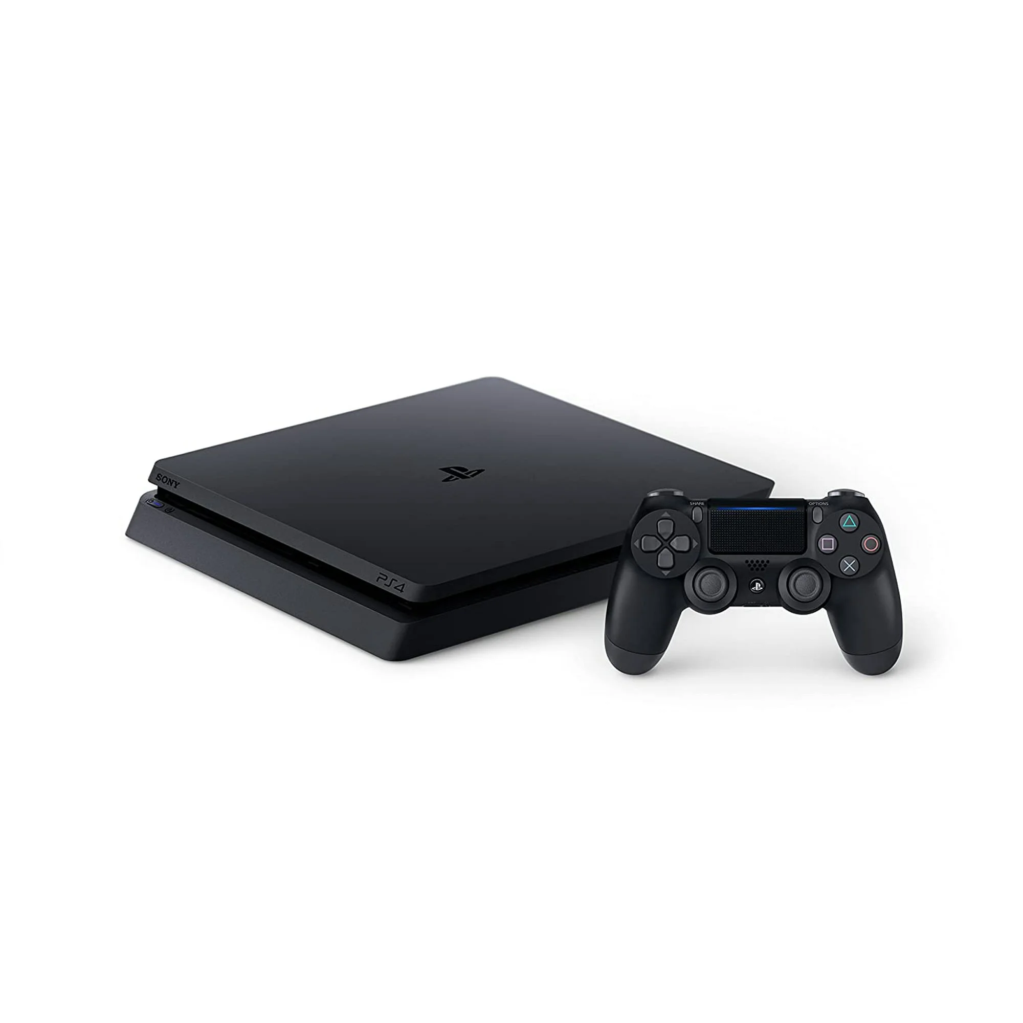 Sony 2215B PlayStation 4 Slim 1TB Gaming Console Black with Charging Dock HDMI Cable 2 Controller Bolt Axtion Like New