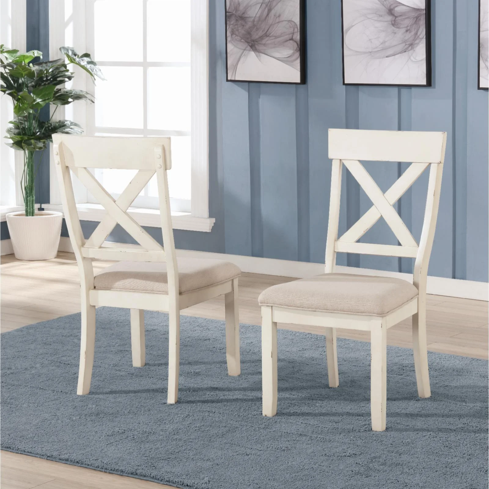 Roundhill Furniture Prato 5-Piece Dining Set - Round