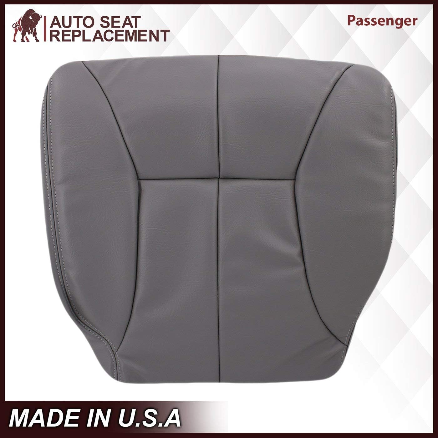 1998 1999 2000 2001 2002 Dodge Ram 1500 2500 3500 Seat Cover Replacement, Dodge Ram Synthetic Leather Seat Cover - Dodge Ram Vinyl Seat Cover Laramie SLT (Agate Dark Gray, Front (2 Bottom & 2 Top))