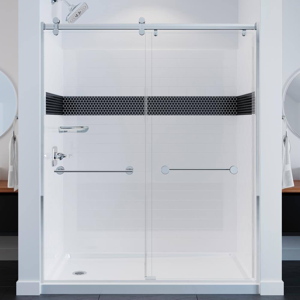 Delta UPstile 59-7/8 in. W White Shower Wall Set