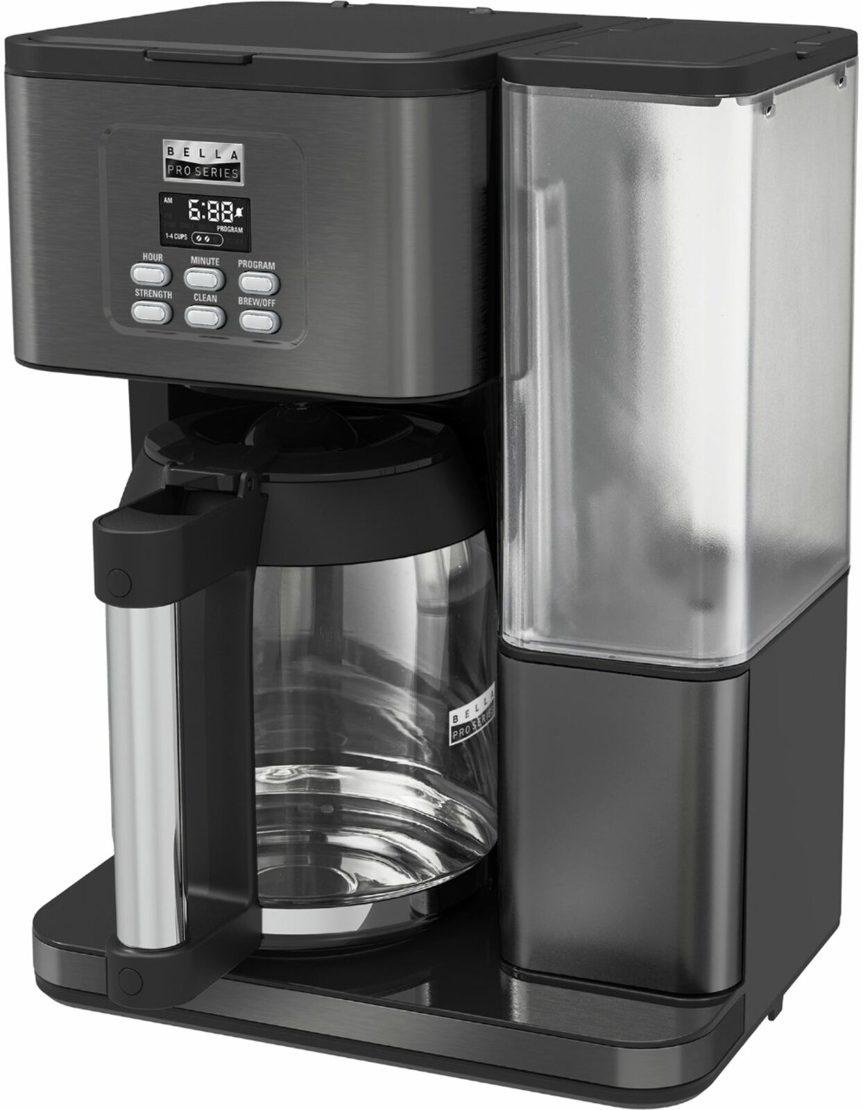 18-Cup Programmable Coffee Maker - Black Stainless Steel