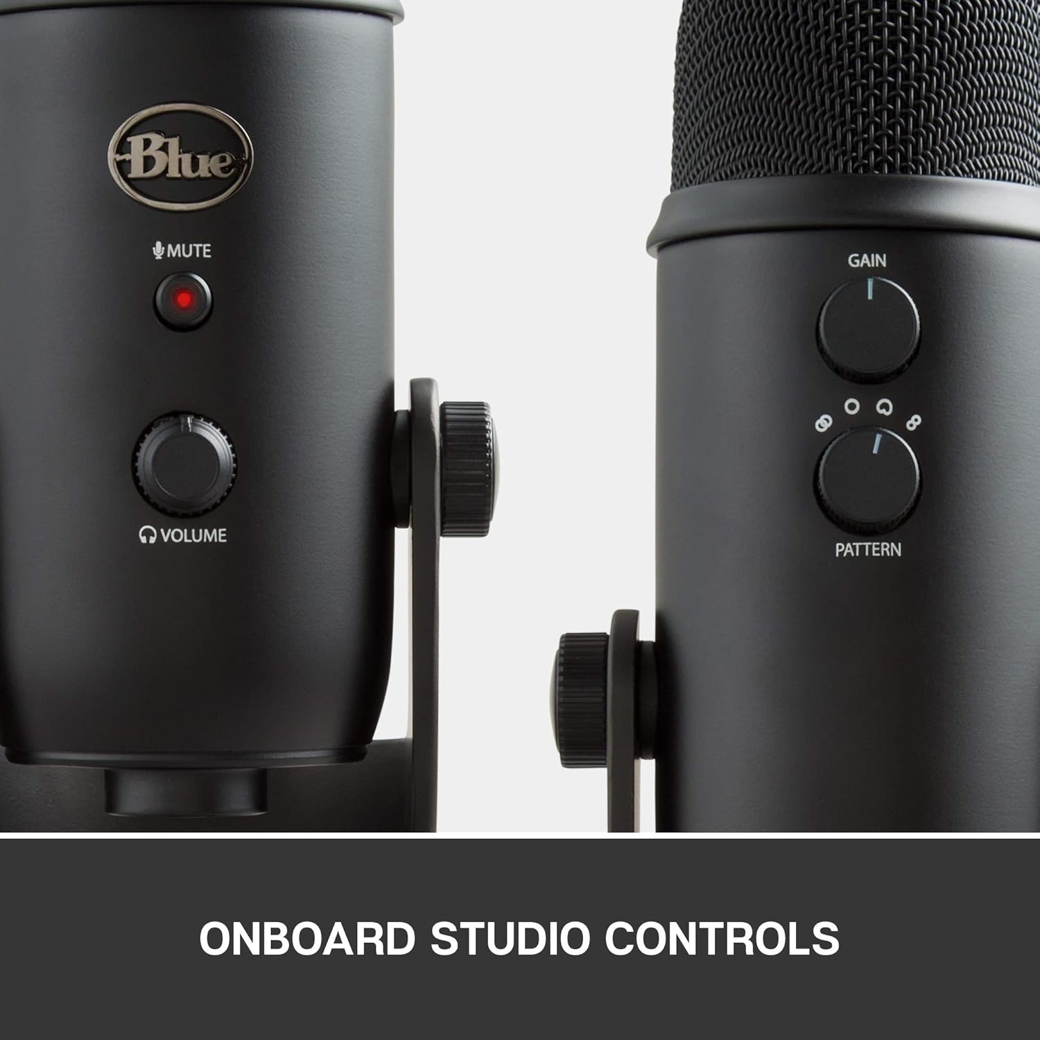 Blue Yeticaster Professional Broadcast Bundle with Yeti USB Microphone, Radius III Shockmount, Compass Boom Arm and Blue VO!CE Effects for Recording, Streaming, Gaming, Podcasting - Blackout