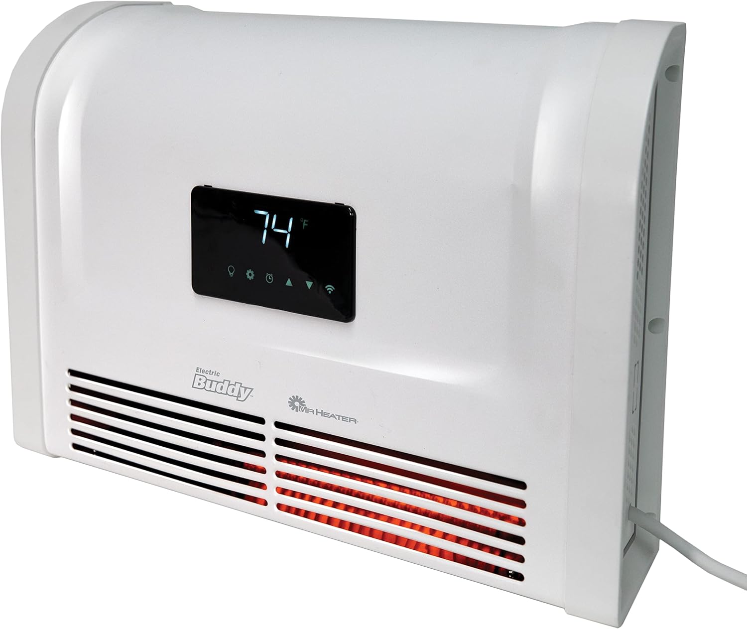 Mr. Heater 1500W Wall Mount Smart Home Electric Heater, White, Medium