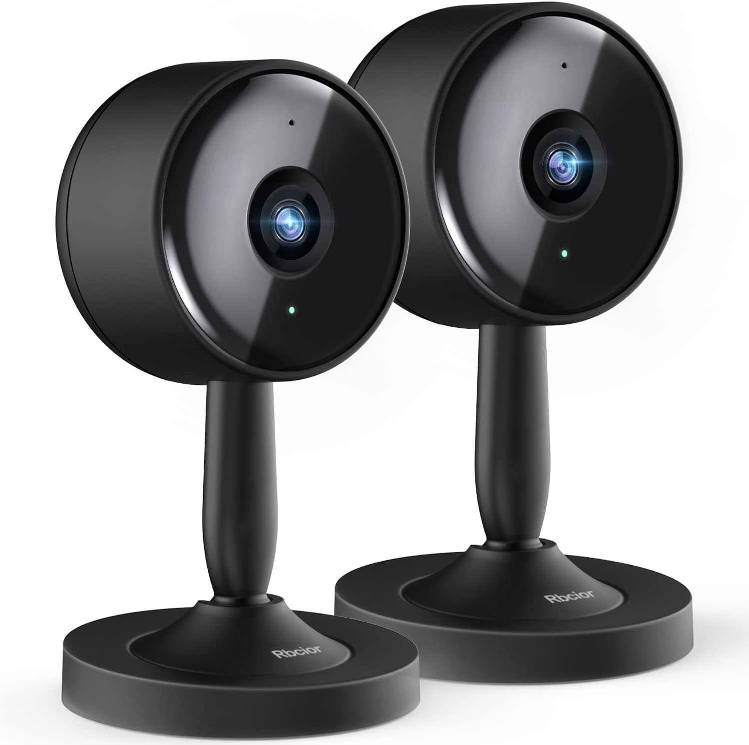 Indoor Security Camera, Rbcior 1080P HD WiFi Cameras for Home Security with Motion Detection, 2-Way Audio,Night Vision, Nanny Baby Pet Monitor for Dog Cat with Phone App, Compatible with Alexa-2 Pack