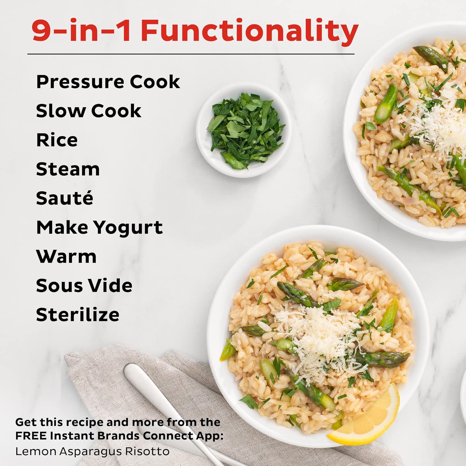 Instant Pot Duo Plus 9-in-1 Electric Pressure Cooker + Ceramic Inner Cooking Pot, 8 Quart