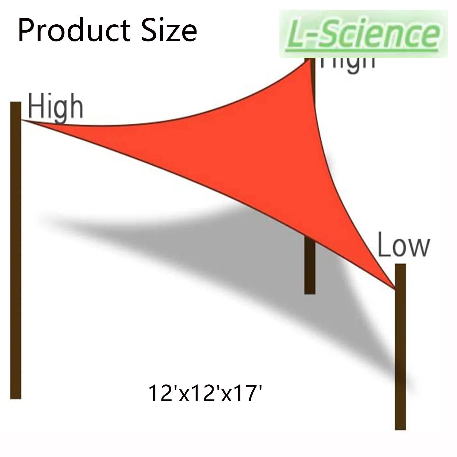 Sun Shade Sails Canopy, Scarlet 185GSM Shade Sail UV Block for Patio Garden Outdoor Facility and Activities