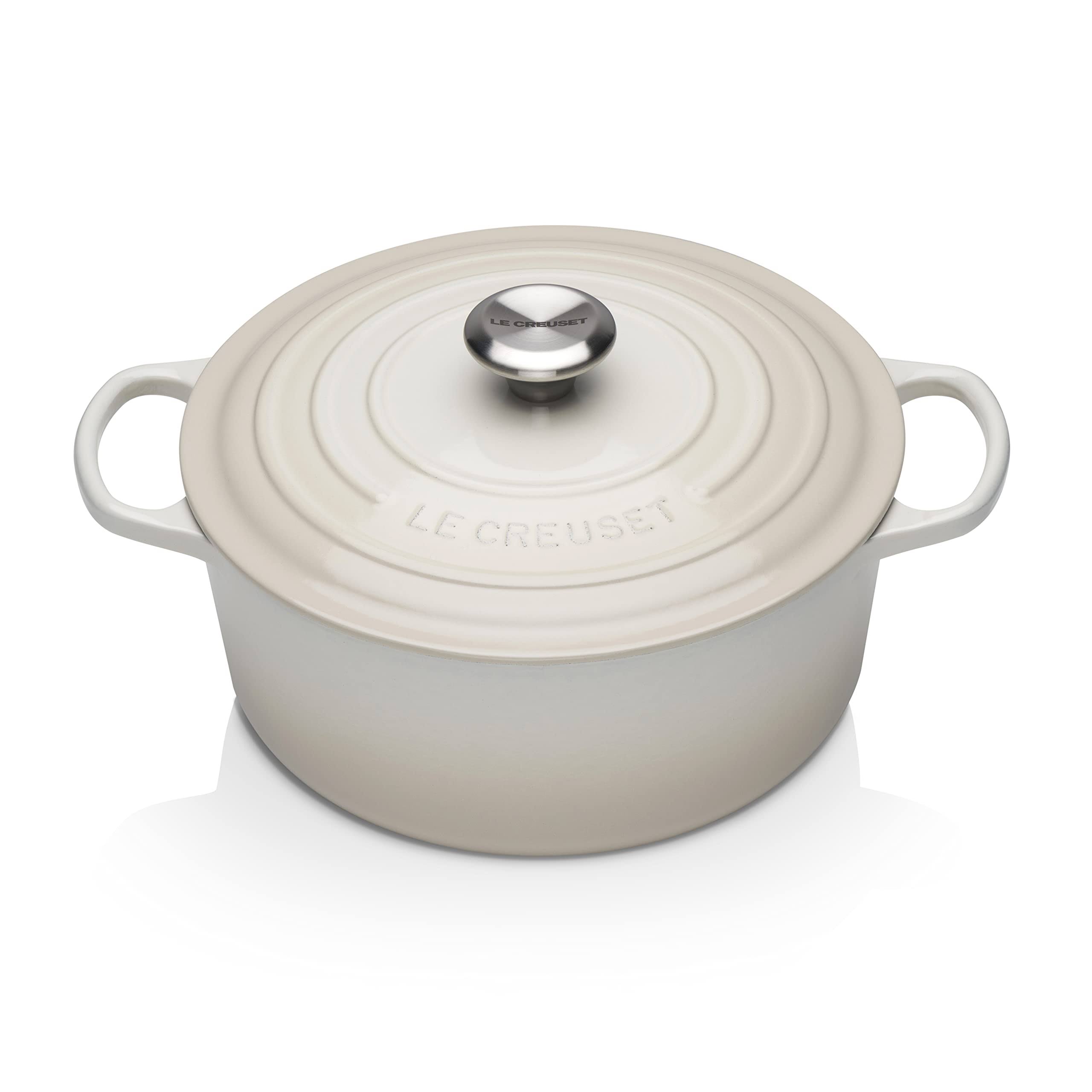 Le Creuset 5.5-Quart Signature Cast Iron Round Dutch Oven - Meringue