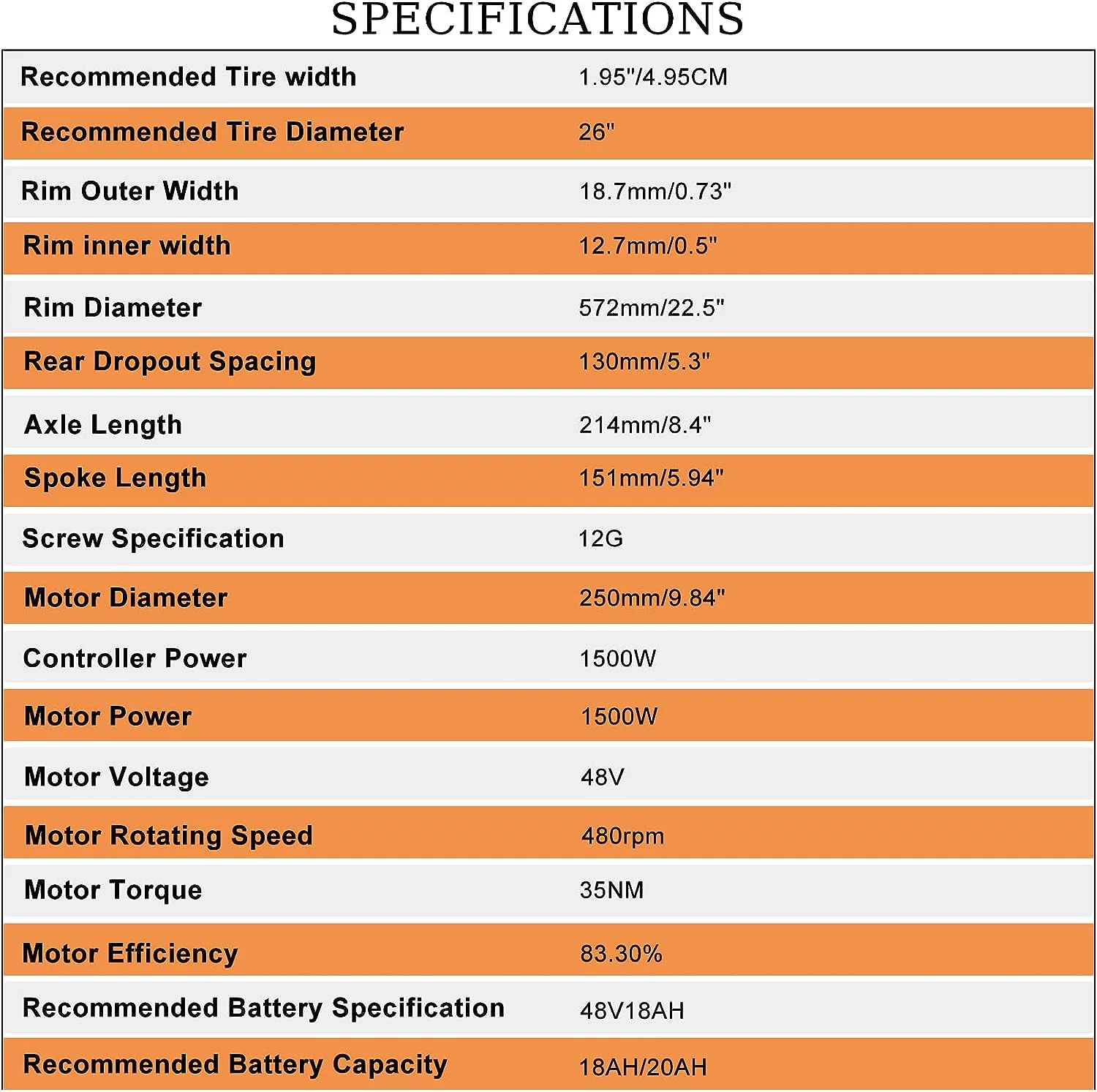 PEXMOR Electric Bike Conversion Kit, 48V 1500W/1200W/1000W 26" Rear Wheel E-Bike Conversion Kit, Ebike Hub Motor Kit Upgrade 3 Mode Controller w/PAS/LCD Display/Twist Throttle Bicycle Ebike Wheel Kit