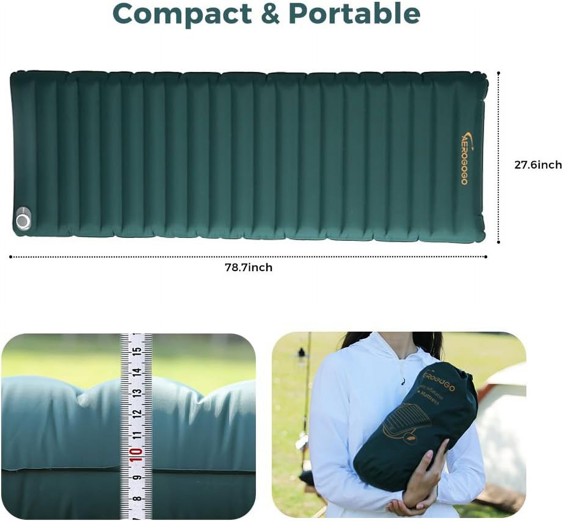 Sleeping Pad for Camping, Self Inflating Sleeping Pad with Built-in Automatic Pump, Camping Sleeping Pad for Backpacking, Traveling, Hiking, Super Portable Camping Pad for Sleeping (Single)