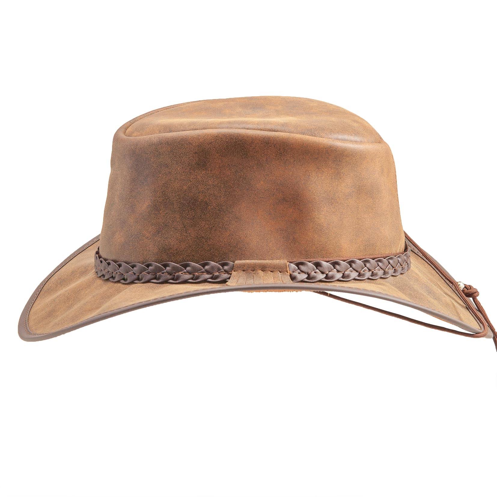Men&s Crusher Leather Hat - Copper