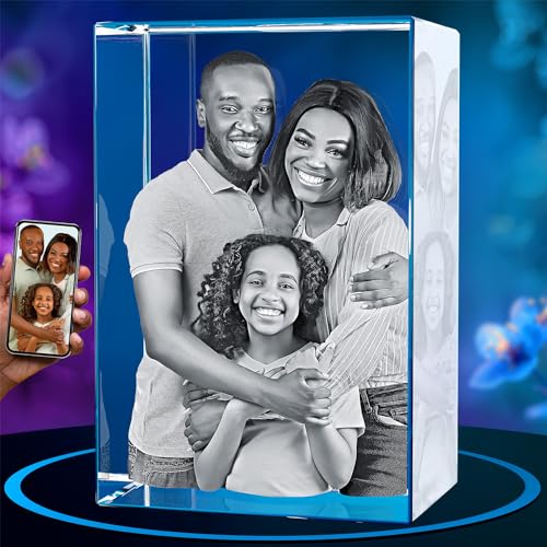 ArtPix 3D Premium Crystal Photo, Personalized Gifts for Mom, Women, Wife, Men, Her, Husband,Grandma, Great Customized Gift With Your Own Photo, Custom Birthday 3D Picture Rectangle, Couples Gifts