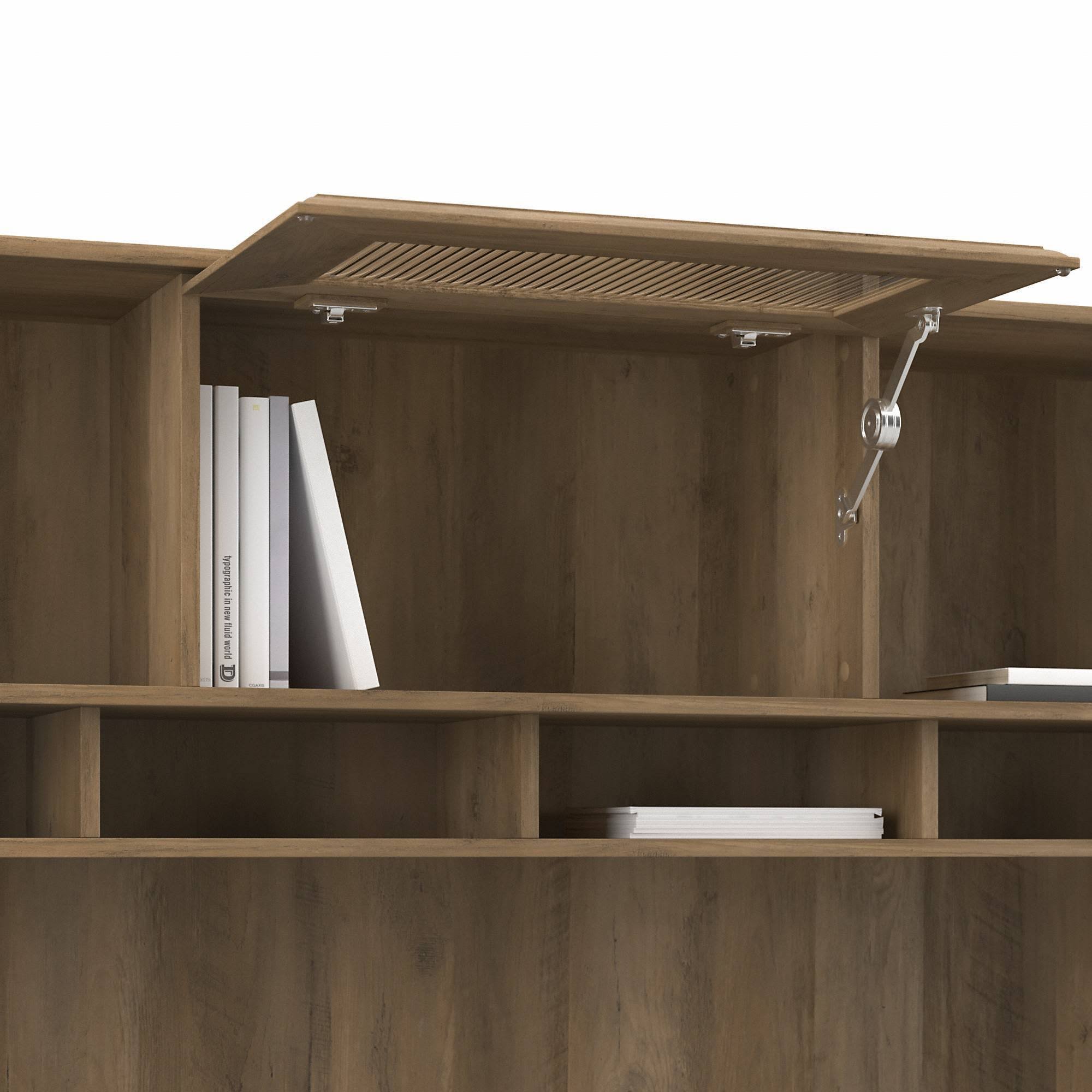 Cabot 60W Hutch Reclaimed Pine - Bush Furniture