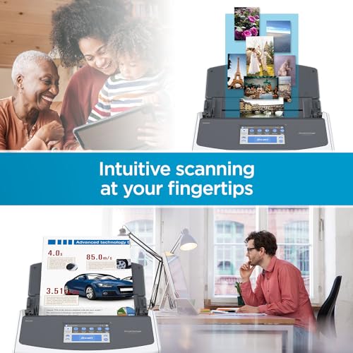 ScanSnap iX2500 Wireless or USB High-Speed Cloud Enabled Document, Photo & Receipt Scanner with Large Touchscreen and 100 Page Auto Document Feeder for Mac or PC, White