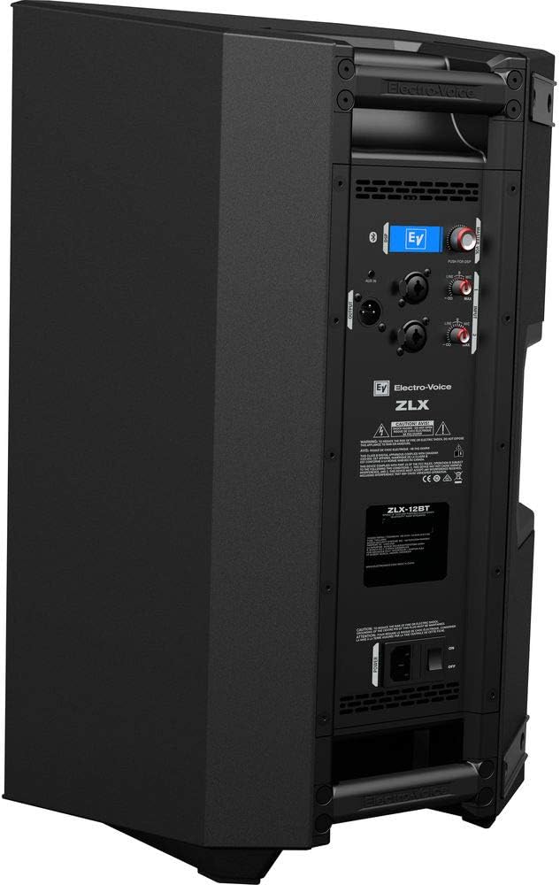 Electro-Voice ZLX-12BT 12 2-Way 1000W Bluetooth Powered Loudspeaker (Pair) with 2x Steel Speaker Stand, Stand Bag 51 and 2x XLR Cable Bundle