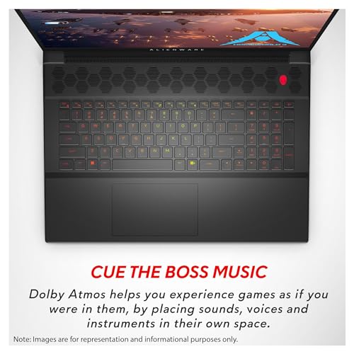 Alienware M18 Gaming Laptop, AMD Ryzen 9 7845HX, 32 GB DDR5 RAM, 2 TB SSD, NVIDIA GeForce RTX 4070, 18 FHD+ Display, Backlit Keyboard, Windows 11 Pro, Dark Metallic Moon, Black