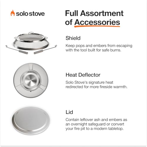 Solo Stove Bonfire 2.0 with Stand, 19.5 Inch Smokeless Fire Pit with Removable Ash Pan - Portable Outdoor Fire Pit - Stainless Steel Wood Burning Fireplace, Ideal for 4-6 People, 21.75 lbs, Bronze