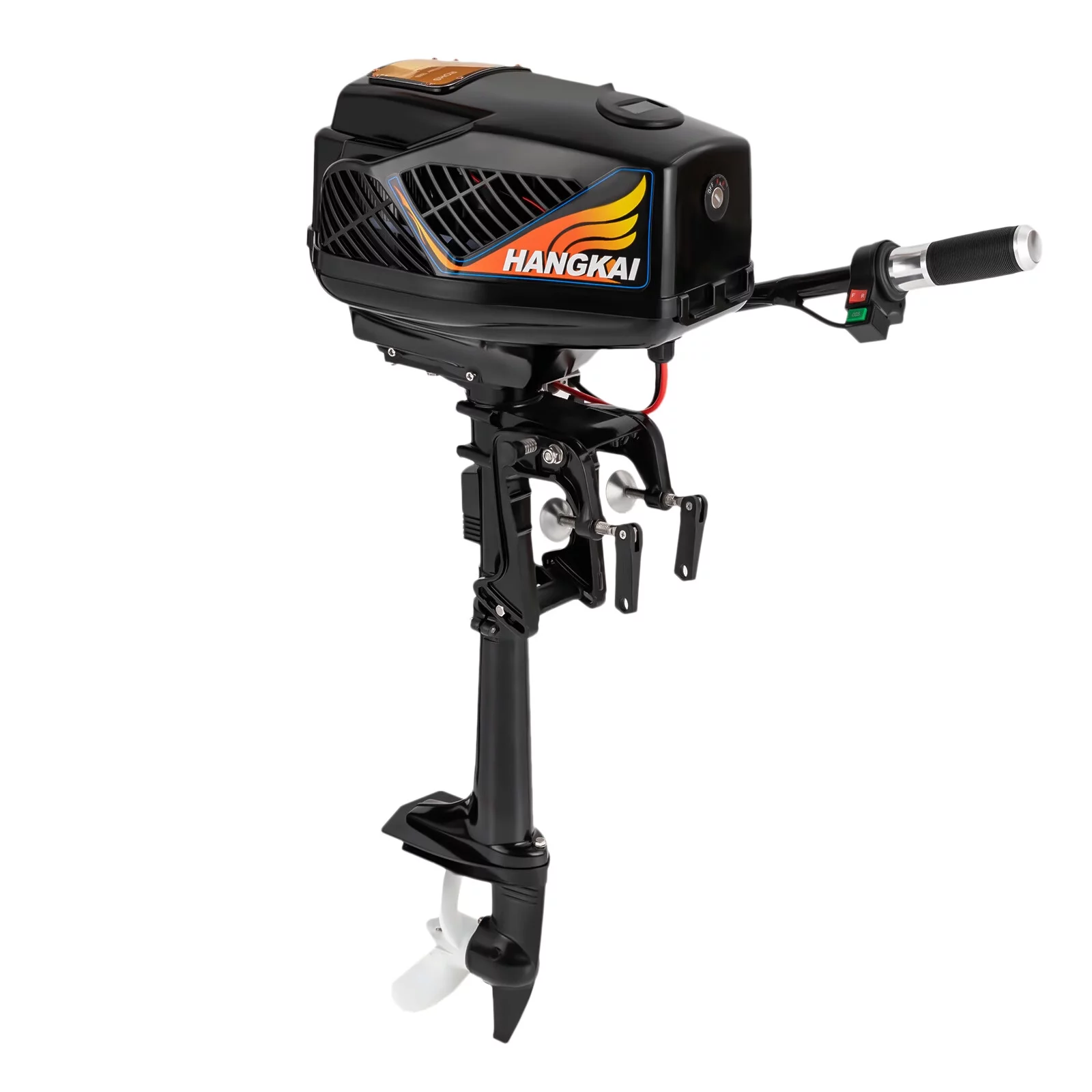Aiqidi 48V 1200W Electric Outboard Motor Marine Fishing Boat Engine Brushless Trolling Motor Short Shaft with 3 Blades Propeller for Fishing Aquaculture Outdoor Adventure