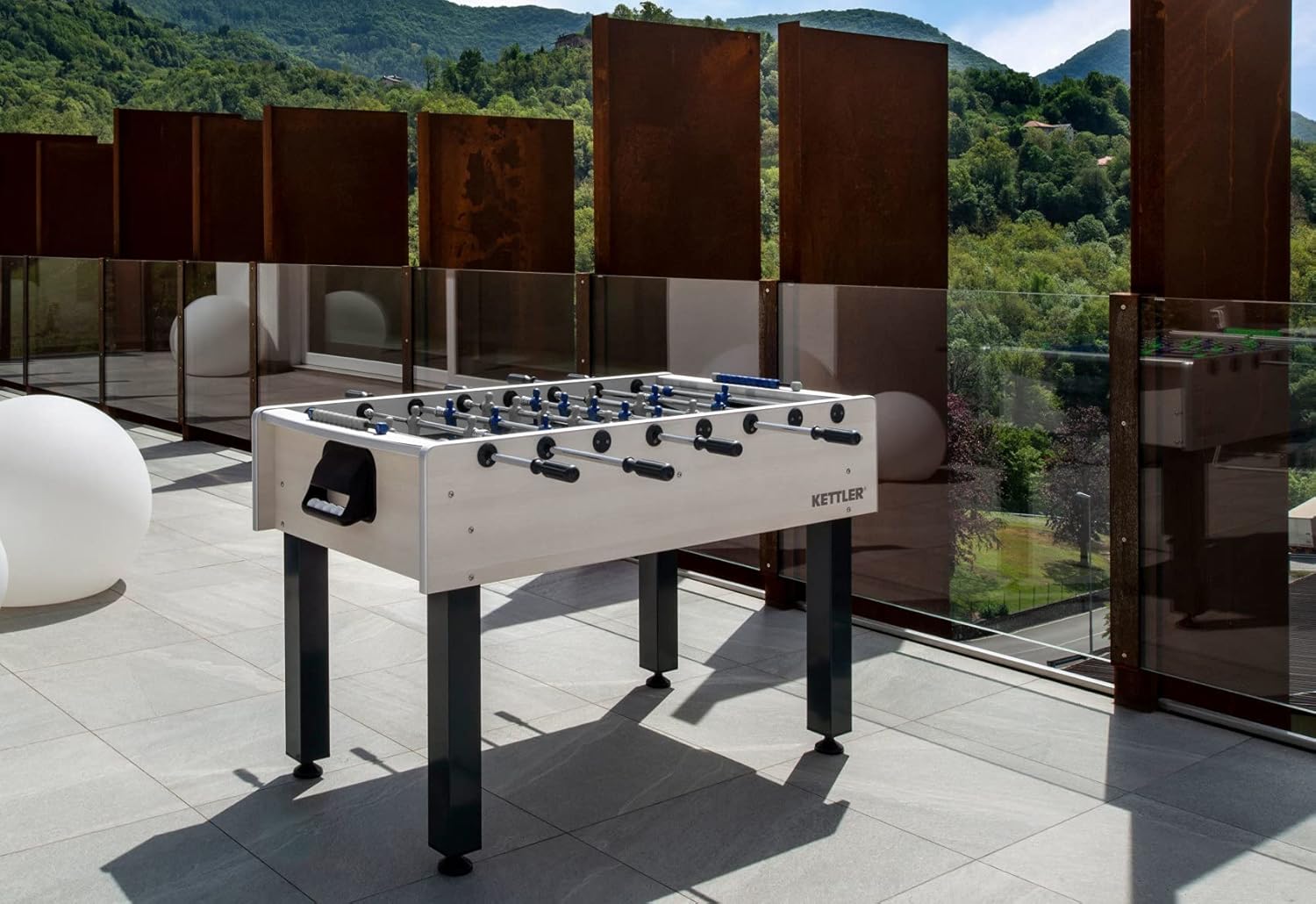 KETTLER Milano Weatherproof Indoor/Outdoor Foosball/Soccer Game Table