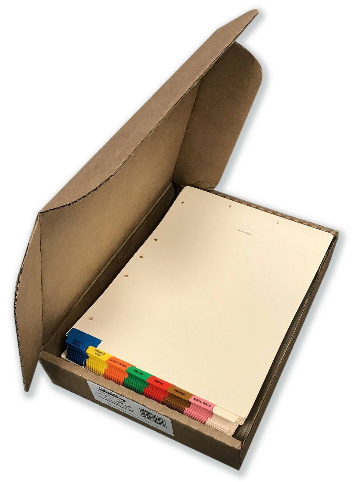Tabbies Medical Chart Divider Sets, Bottom Tab, 8 1/2 x 11 3/8, 40