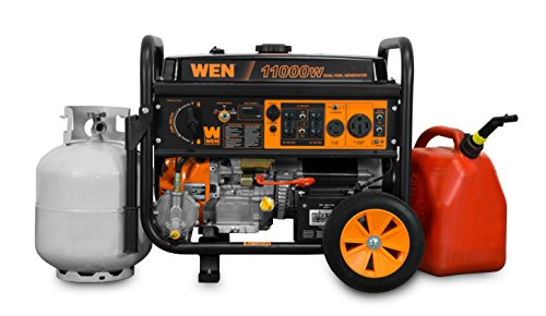 WEN 14,500-Watt 120V/240V Tri-Fuel Generator for Gas, Propane, and Natural Gas, Transfer-Switch Ready with Electric Start, Wheel Kit, and CO Watchdog (TF1450X)