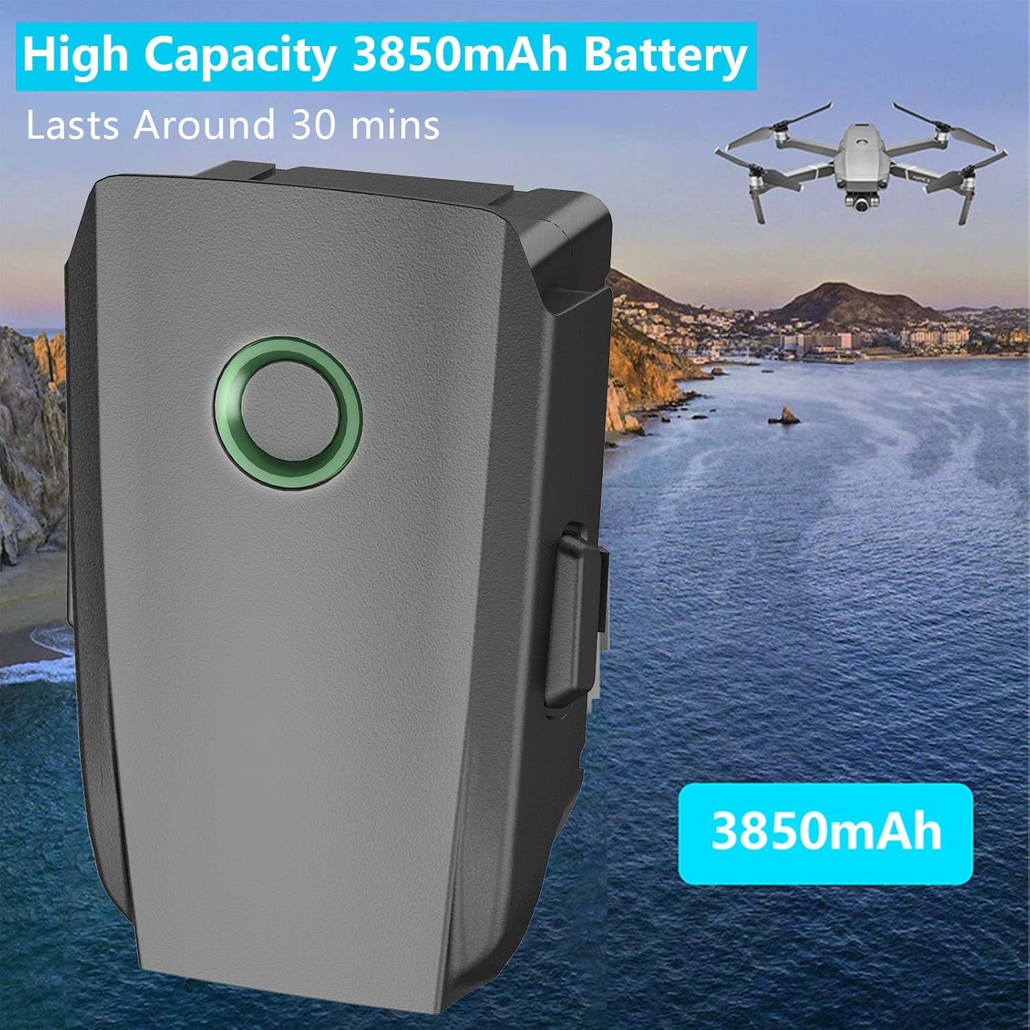 Mavic 2 Pro Battery, 3850mAh 15.4V Intelligent Flight Battery for DJI Mavic 2 Pro, 30Mins Max Flight Time Battery for DJI Mavic 2 Zoom Drone