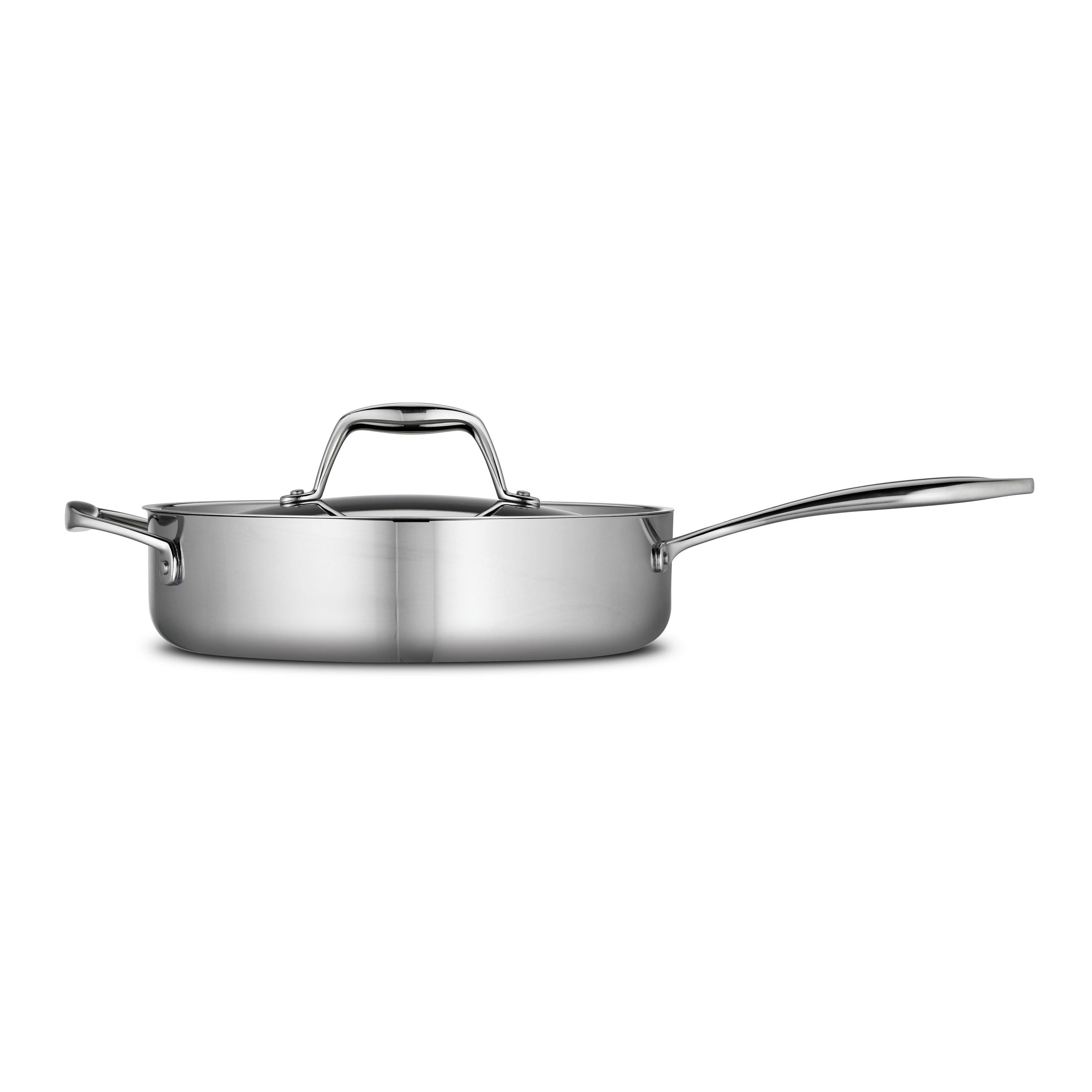 Tramontina Gourmet Tri-Ply Clad 3-Quart Covered Deep Saute Pan