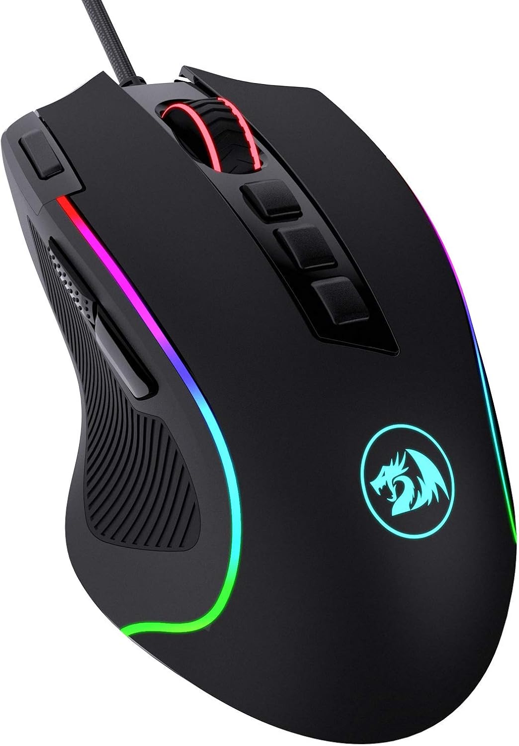 Redragon M612 Predator RGB Gaming Mouse, 8000 DPI Wired Optical Gamer Mouse with 11 Programmable Buttons & 5 Backlit Modes, Software Supports DIY Keybinds Rapid Fire Button Pack of 2