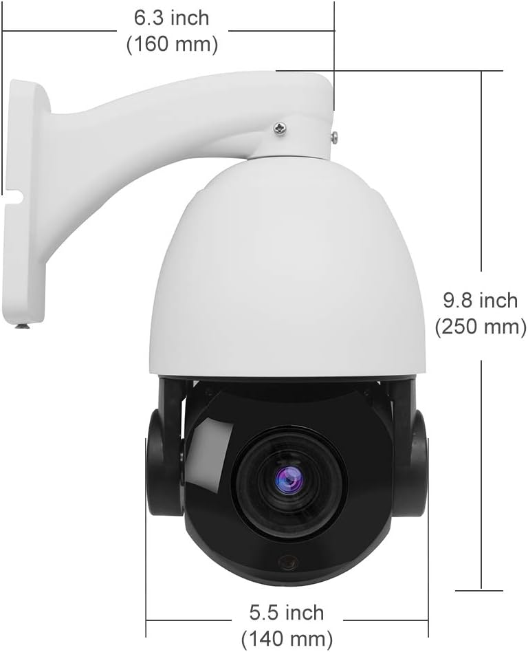 4K Outdoor PTZ IP POE 8MP Security IP Camera Pan Tilt 30xOptical Zoom Speed Dome 300FT IR Night Vision Motion Detection Remote View Two-Way Audio