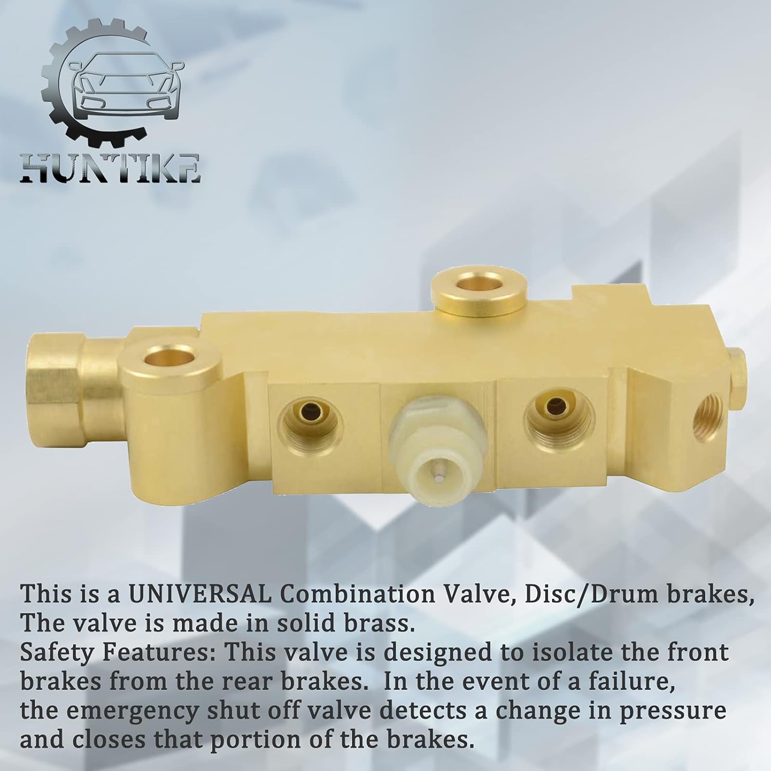 Huntike PV2 Brass Proportioning Valve Disc/Drum Disc Front Drum Rear Brake Compatible with GM Street Rod Classic Car & Truck - Part# PV2 172-1353 PV71 Combination Proportioning Valve Pack of 2