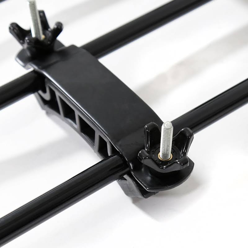 Spec D Tuning RRBK-EXT005BK 43 - 64 in. Cargo Extendable Basket Universal Roof Rack - Black