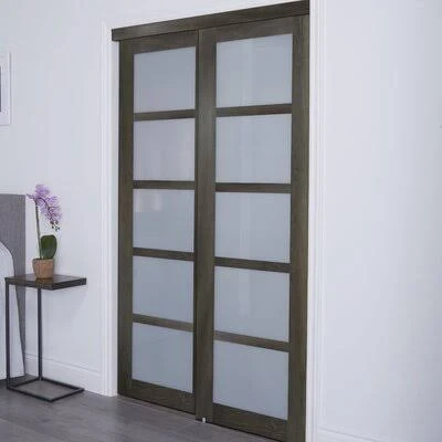 Baldarassario Glass Sliding Closet Doors with Installation Hardware Kit