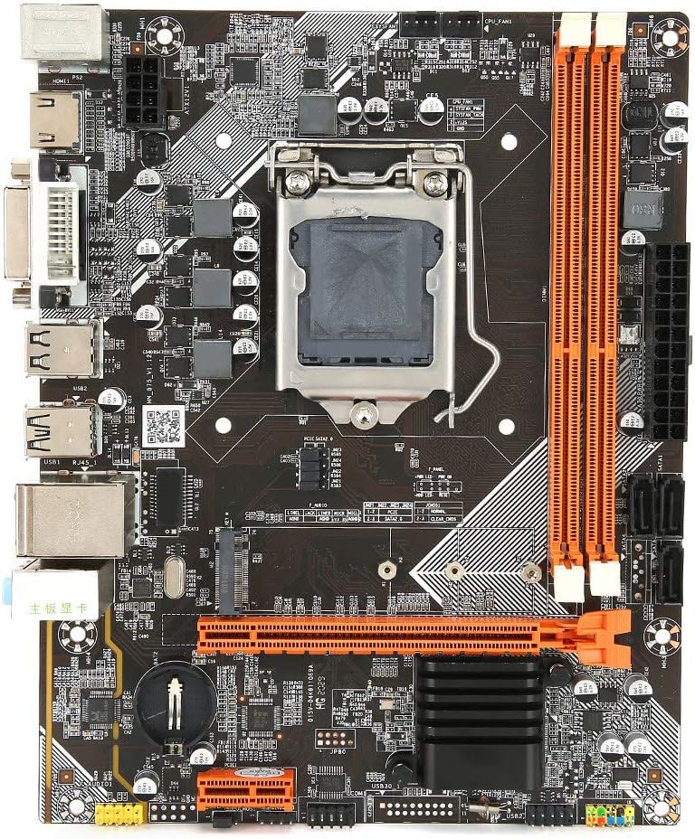 Desktop Computer Motherboard, DDR3 1066/1333/1600MHz LGA 1155 PC Main Board Support NVME+NGFF Dual Mode Hard Disk+SATA, 6‑Channel Sound Card