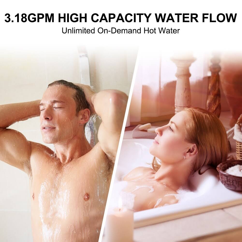 Camplux 12L 3.18 GPM Indoor Tankless Natural GAS Water Heater