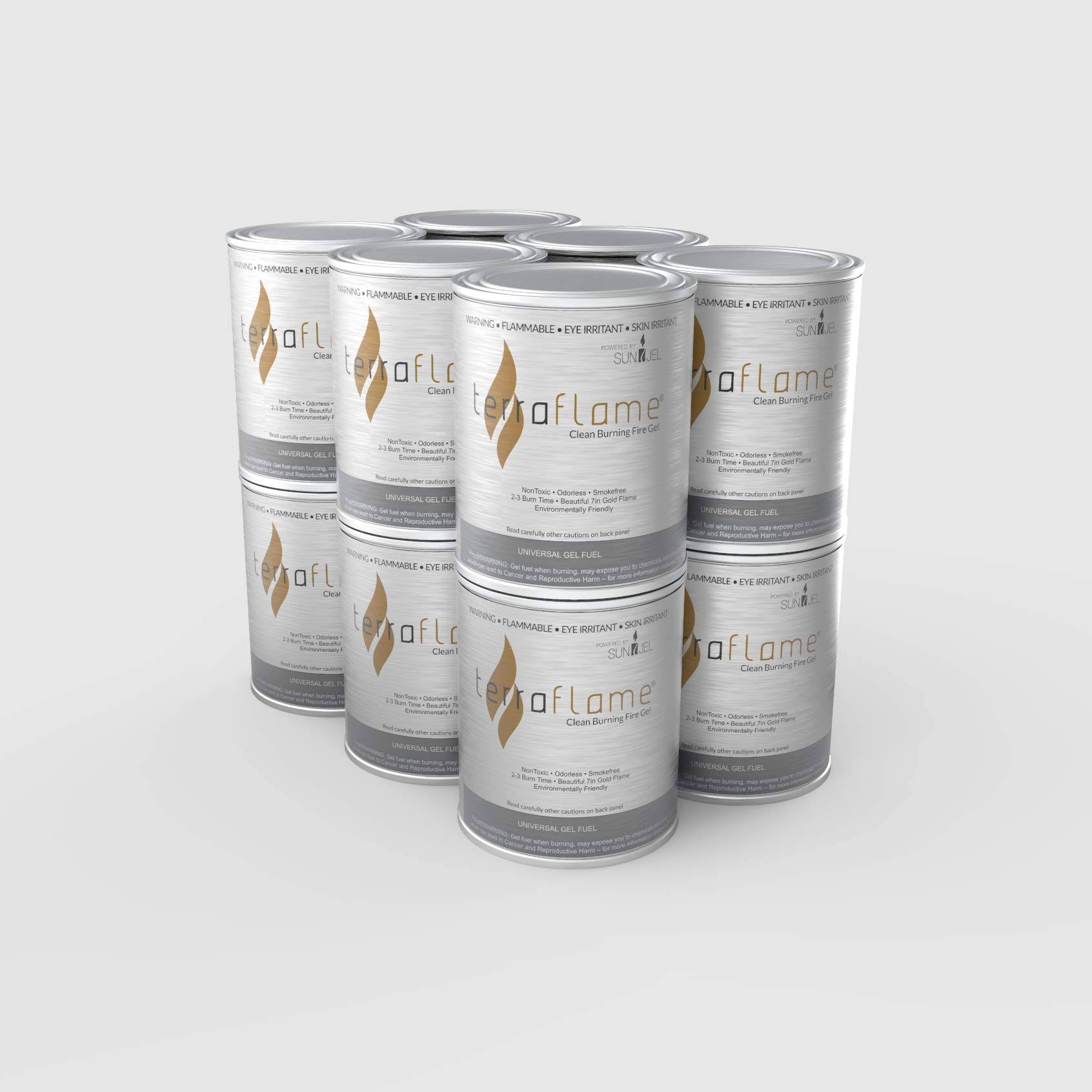 TerraFlame Pure Gel Fuel by SunJel - 12 Pack